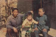 Family; my father, grandmother and me in the 1980s