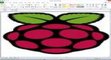 Raspberry PI Logo in spread sheet (Excel)