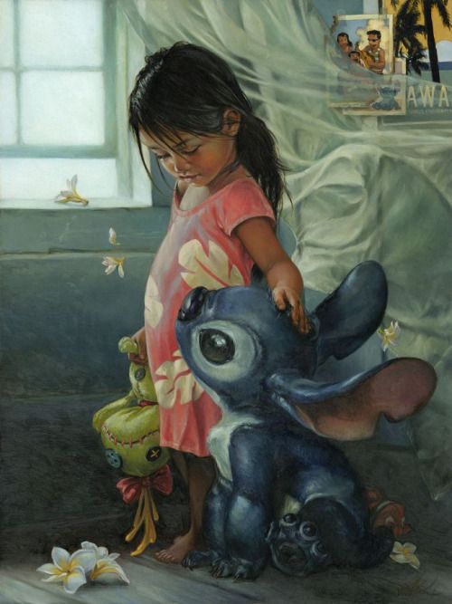 izzymar: Disney Fine Art: âOhana means family" by Heather Theurer:) (Source:Â disneyfineart.com)