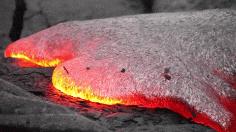 sixpenceee: Stepping on Lava GIF made by Sixpenceee. Original video via YouTube.