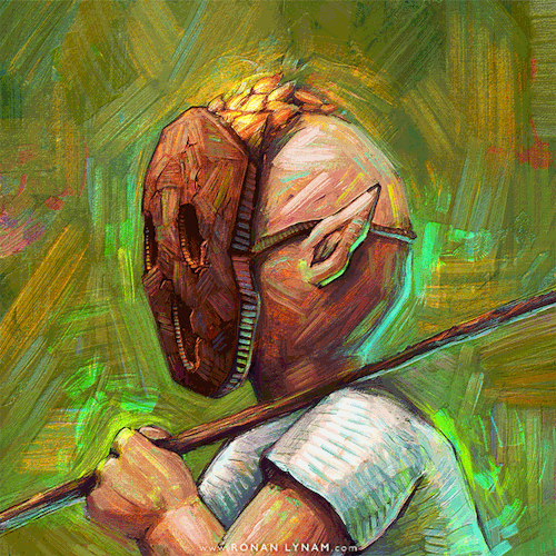 Spooky Mask Kid by Ronan LynamPart of a small series tributing the happy denizens of Hyrule.Â 