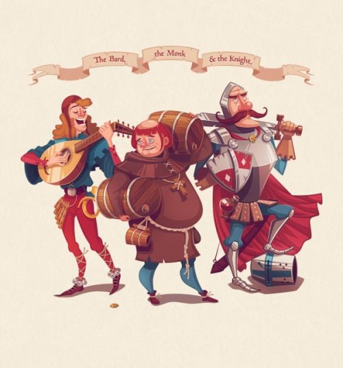 dsgn-me: The Bard, the Monk &amp; the KnightÂ  (by Roman DementevÂ &amp;Â Imago Creata) Medieval characters. Non-commercial project.