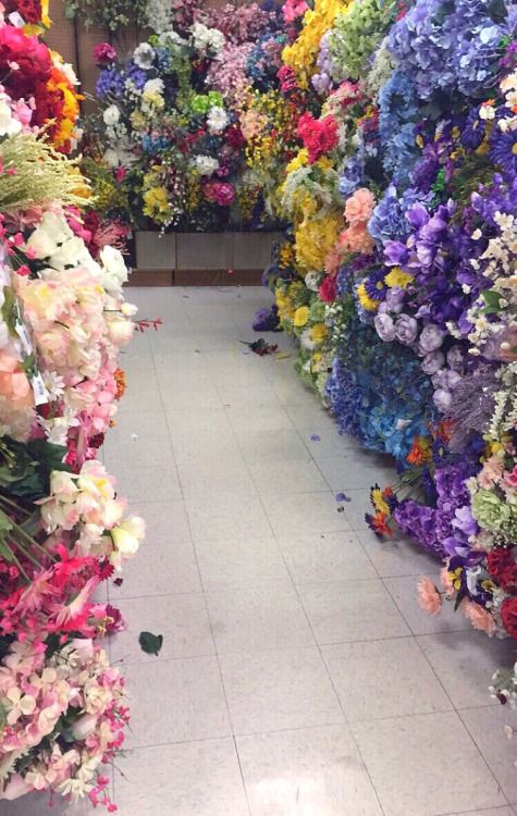 hatefulcutie: cute lil fake flower aisle at the craft store @tumb.epicks.item.623580609256832.ws