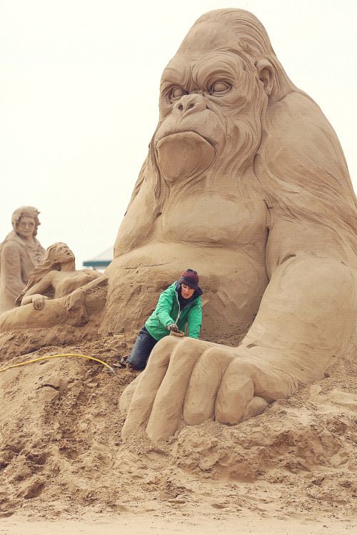king kong sand art creation. @tumb.epicks.list.art.21.ws