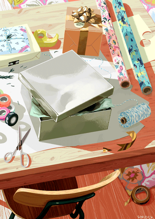rebeccamock: nordstrom: Gif by @rebeccamock I made two special .gifs for Nordstrom this holiday season, both featuring their silver gift box. Hereâs the first oneâwait for it!âgift-wrapping party with your cat. @tumb.epicks.item.15610307338