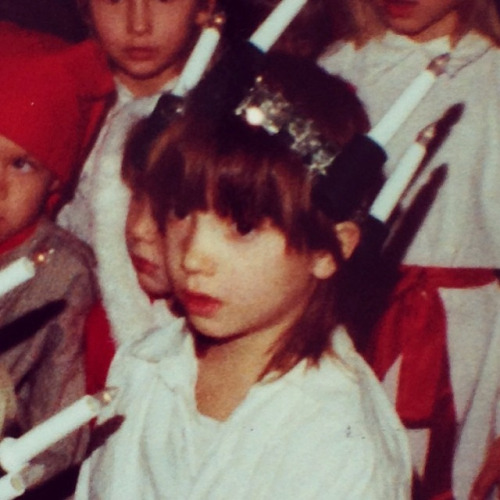 Glad Lucia på er! Me being Lucia early 80’s. Never liked... (Taken by Trees)