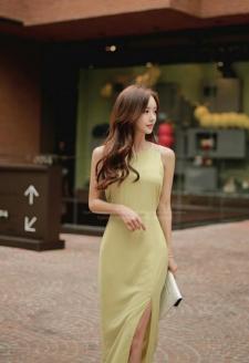 时尚薄纱裙韩国美女