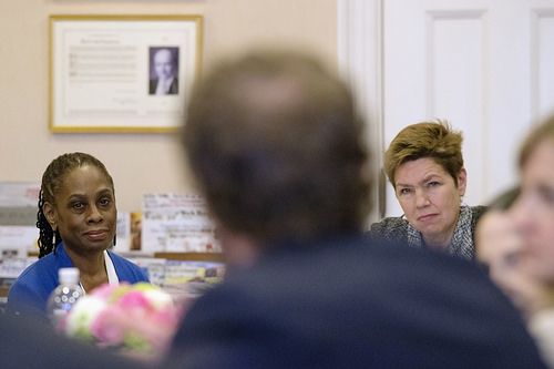 First Lady Chirlane McCray visits Fountain House in New York
