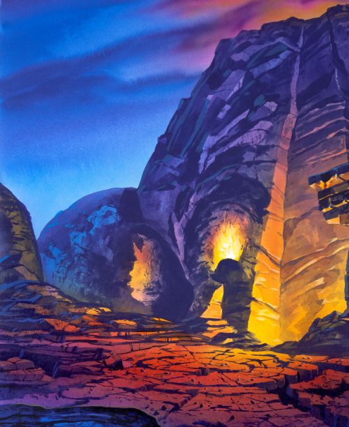 gameraboy: Concept art for the Cave of Wonders from Aladdin (1992)
