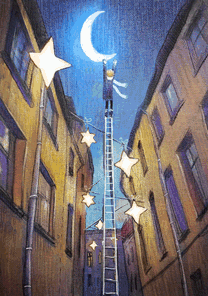 nokeek: Some of my pictures were converted to the 3D art for the New York Art Expo. So, here the first one:Â âRiga Starry Streetâ. Original artwork you can find here:Â http://nokeek.deviantart.com/art/Riga-Starry-Street-491583011