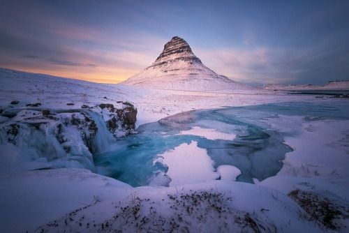 500pxpopular: Frozen Kirkjufell (Let it go) by poron