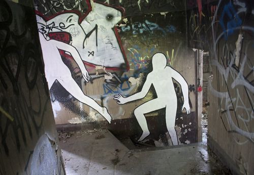 itscolossal: A Daring Street Art Escape from a Crumbling Building by Daan Botlek