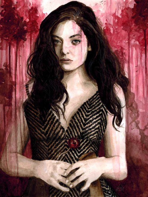 jethroianart: Lorde for Vogue Australia Done in watercolors and pencils.