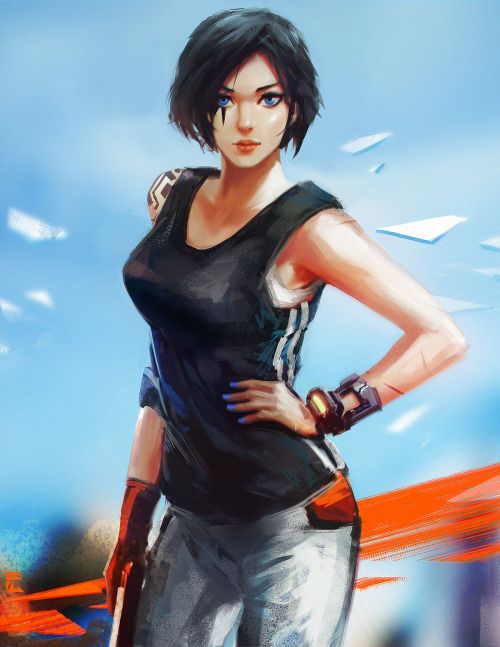 linchona: Faith Connors from Mirrorâs Edge Fan art byÂ Yuan Cui