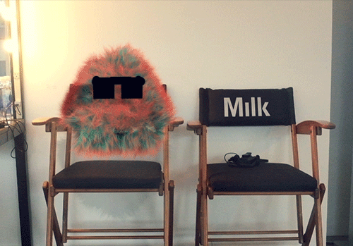 jhnmclghln: Chillin in the maybelline lounge at milk studiosâ between shows Jumping fluffy monster. @tumb.epicks.item.011990583677863.ws