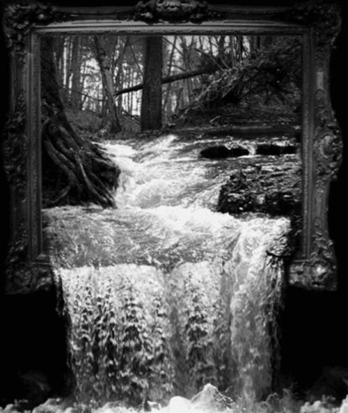 Waterfall in the painting frame. @tumb.epicks.item.674804505361421.ws