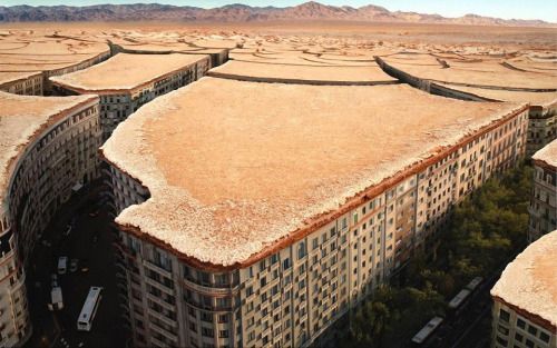 Town designed to look like a drought burdened desert that is stealhy as fuck imagine looking down on that shit from an airplane yo would never know there was a city down there @tumb.epicks.item.669672187599063.ws