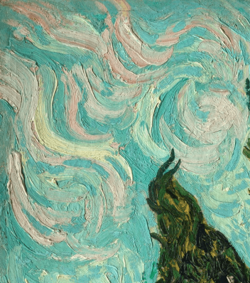 detailsofpaintings: Vincent Van Gogh, Cypresses (details) 1889 @tumb.epicks.list.art.25.ws
