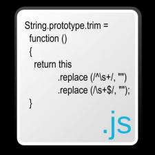javascript string prototype trim function using regular expressions