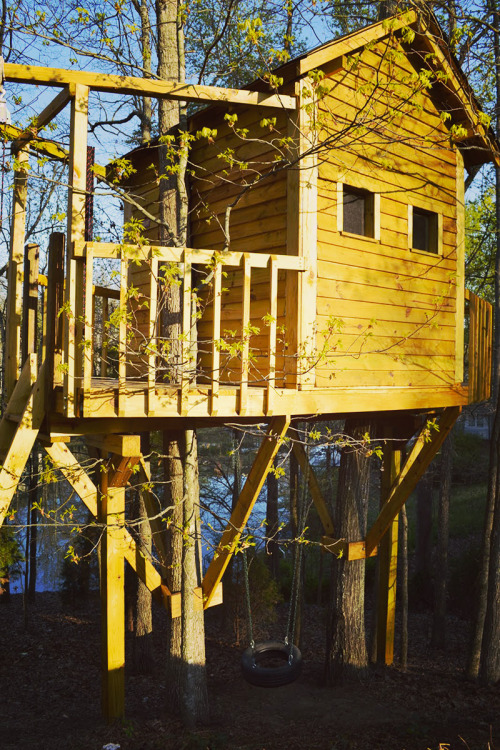 The Lake Treehouse. A beautifully decorated treehouse with a... (Tree Houses)