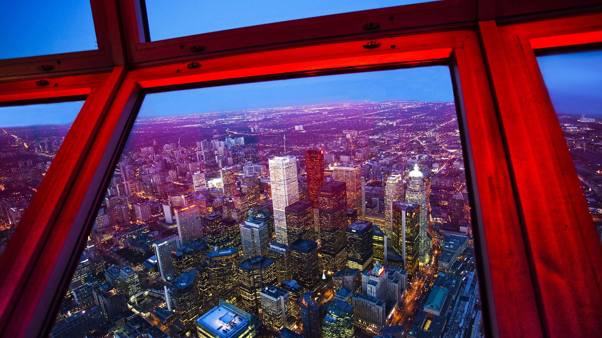 Blick vom Fernsehturm CN Tower auf die Skyline von Toronto, Kanada (© robertharding/Alamy Stock Photo) Bing Everyday Wallpaper 2017-05-15, eviuNF [Bing Everyday Wall Paper 2017-05-15] url = http://www.bing.com/az/hprichbg/rb/TorontoSkyline_DE-DE9550555472_1920x1080.jpg