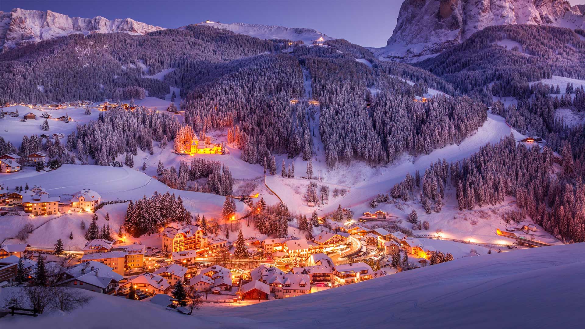 瓦尔加迪纳的日落，意大利南蒂罗尔多洛米蒂山脉 (© Marco Capellari/Getty Images) Bing Everyday Wallpaper 2020-01-16, hHZWTg [Bing Everyday Wall Paper 2020-01-16] url = http://www.bing.com/th?id=OHR.ValGardena_ZH-CN3346883933_1920x1080.jpg