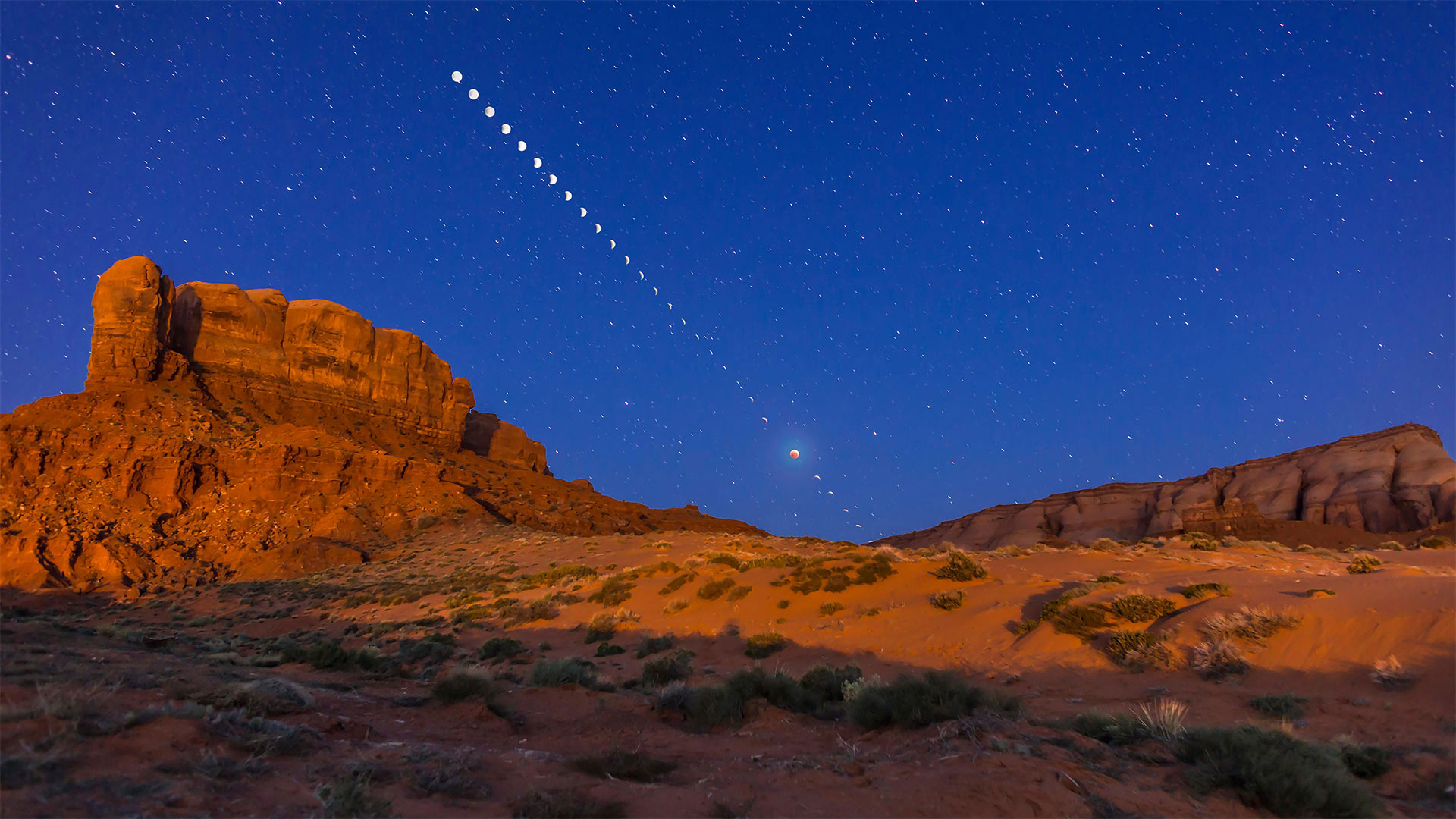 2015年4月4日摄于Tear Drop Arch附近的月全食，犹他州纪念碑谷 (© Alan Dyer/Alamy) Bing Everyday Wallpaper 2021-05-26, jSmcj1 [Bing Everyday Wall Paper 2021-05-26] url = http://www.bing.com/th?id=OHR.TearDropEclipse_ZH-CN2282761840_1920x1080.jpg