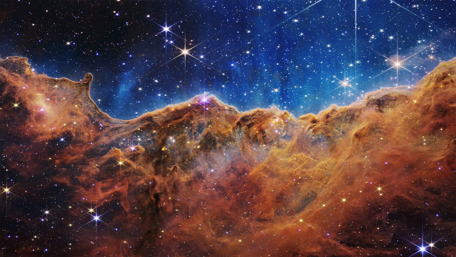 宇宙の崖, カリーナ星雲 (© NASA, ESA, CSA, and STScI) Bing Everyday Wallpaper 2022-10-04, HVigci [Bing Everyday Wall Paper 2022-10-04] url = http://www.bing.com/th?id=OHR.CosmicCliffs_JA-JP4759523465_1920x1080.jpg