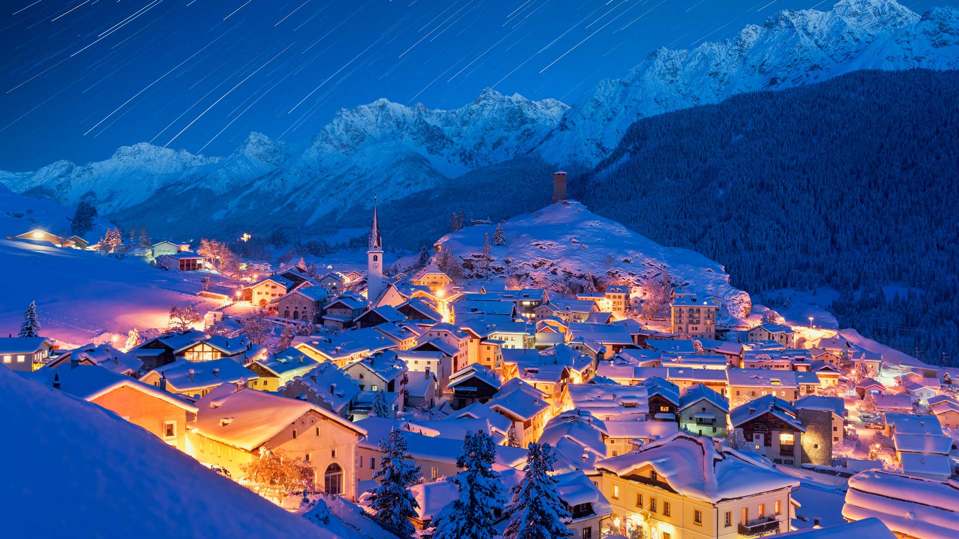 阿尔德兹村上空的星轨，格劳宾登州，瑞士 (© Roberto Moiola/Getty Images) Bing Everyday Wallpaper 2025-01-02, xXsGfz [Bing Everyday Wall Paper 2025-01-02] url = http://www.bing.com/th?id=OHR.ArdezSwitzerland_ZH-CN5605305240_1920x1080.jpg