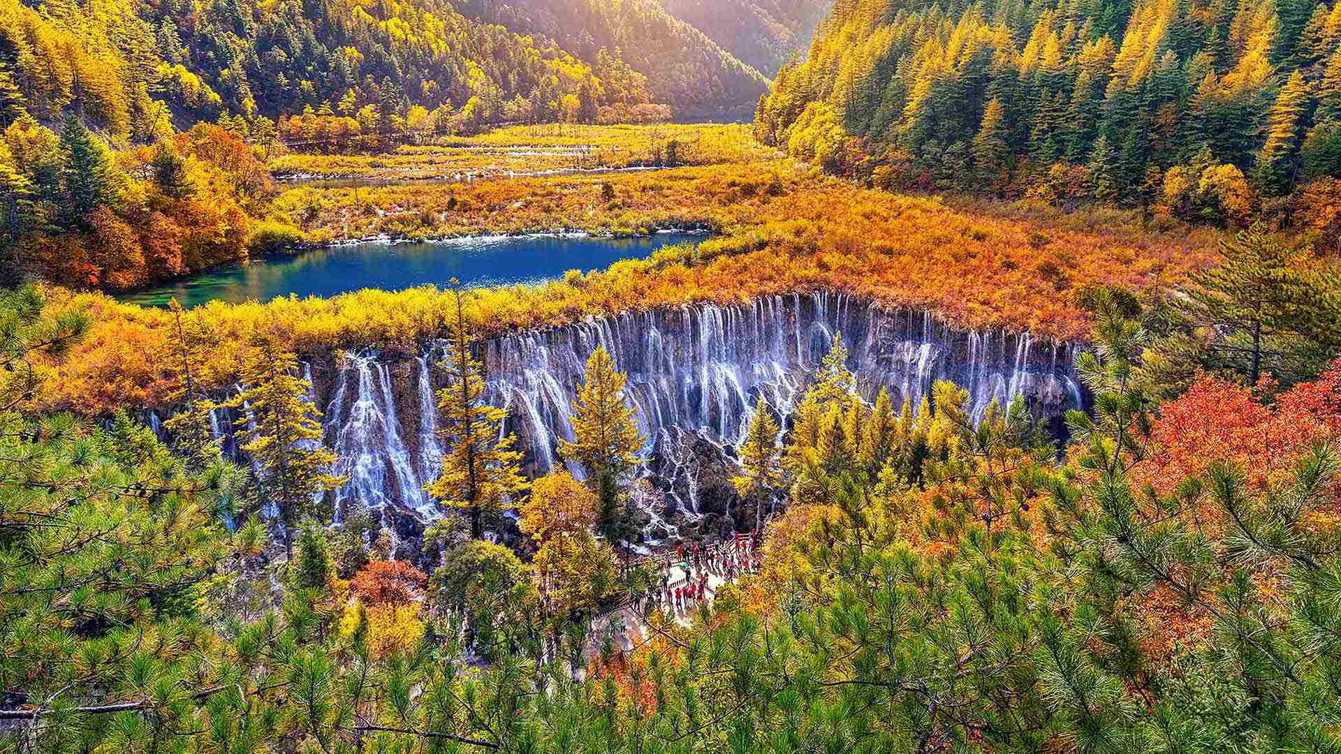 秋季九寨沟国家公园里的诺日朗瀑布, 四川省, 中国 (© tawatchaiprakobkit/Getty images) Bing Everyday Wallpaper 2025-08-23, VcLTva [Bing Everyday Wall Paper 2025-08-23] url = http://www.bing.com/th?id=OHR.ChushuY25_ZH-CN0495086720_1920x1080.jpg